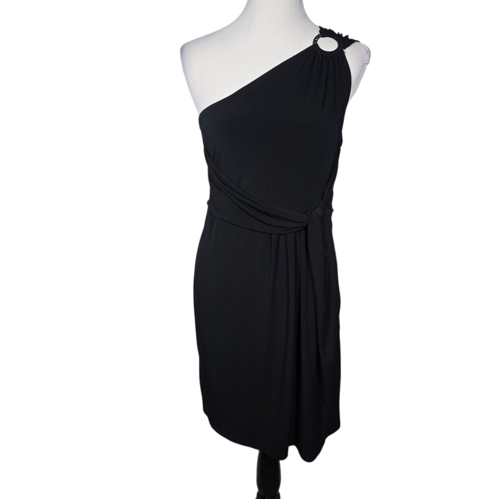 MICHAEL Michael Kors Size 8 Black One-Shoulder Bodycon Dress As Is